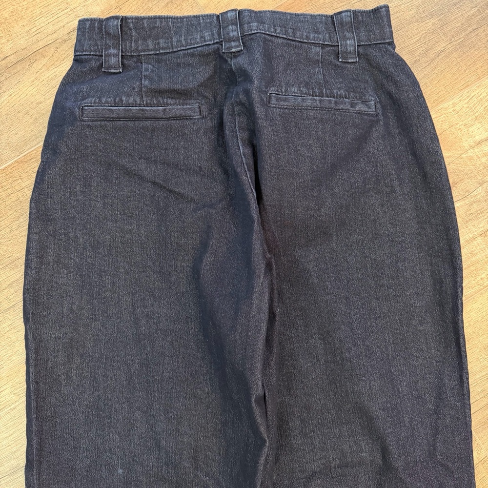 L.L.Bean Classic Fit Jean Women 6 Straight Denim Dark Blue Solid Chic Minimalist - Picture 5 of 13